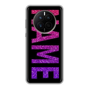 Силиконовый чехол на Huawei Mate 50 с принтом NAME