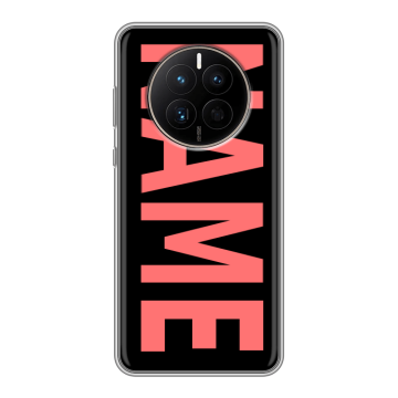 Силиконовый чехол на Huawei Mate 50 с принтом NAME