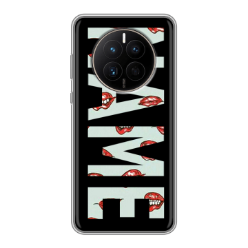 Силиконовый чехол на Huawei Mate 50 с принтом NAME