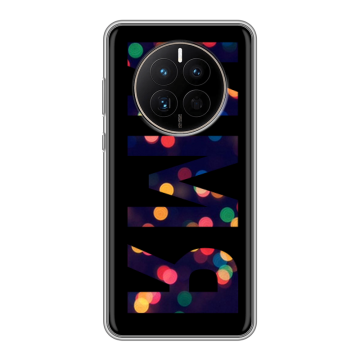 Силиконовый чехол на Huawei Mate 50 с принтом ИМЯ