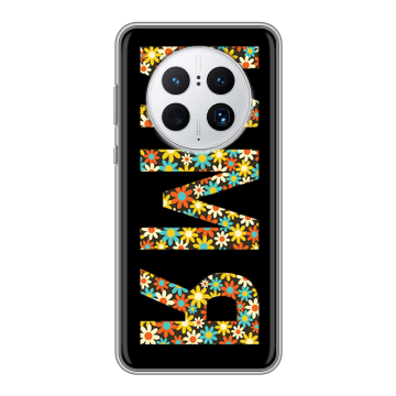 Силиконовый чехол на Huawei Mate 50 Pro с принтом ИМЯ