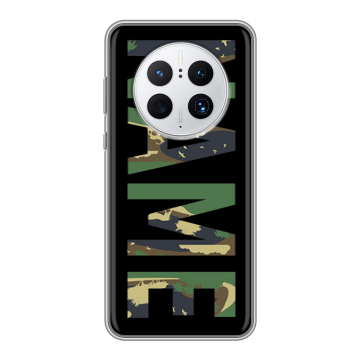 Силиконовый чехол на Huawei Mate 50 Pro с принтом NAME
