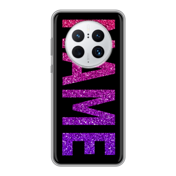 Силиконовый чехол на Huawei Mate 50 Pro с принтом NAME