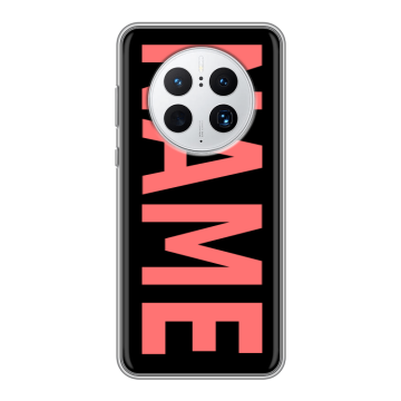 Силиконовый чехол на Huawei Mate 50 Pro с принтом NAME