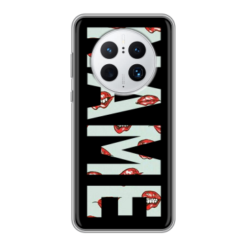 Силиконовый чехол на Huawei Mate 50 Pro с принтом NAME