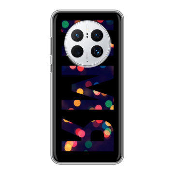 Силиконовый чехол на Huawei Mate 50 Pro с принтом ИМЯ