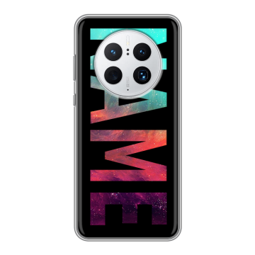 Силиконовый чехол на Huawei Mate 50 Pro с принтом NAME