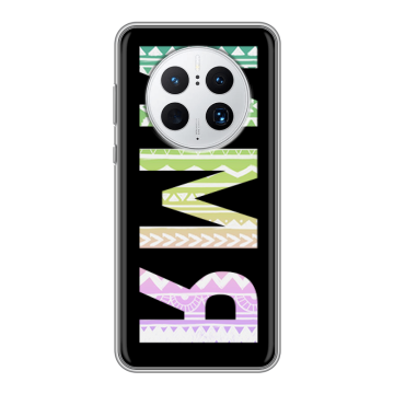 Силиконовый чехол на Huawei Mate 50 Pro с принтом ИМЯ
