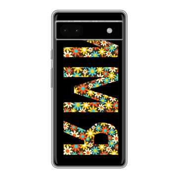 Силиконовый чехол на Google Pixel 6a с принтом ИМЯ