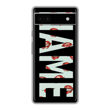 Силиконовый чехол на Google Pixel 6a с принтом NAME