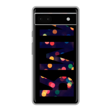 Силиконовый чехол на Google Pixel 6a с принтом ИМЯ