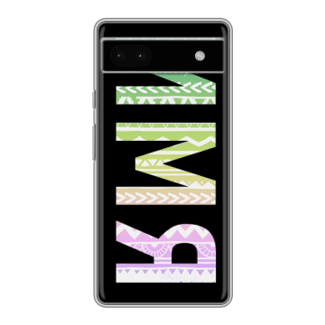 Силиконовый чехол на Google Pixel 6a с принтом ИМЯ