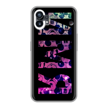 Силиконовый чехол на Nothing Phone (1) с принтом ИМЯ