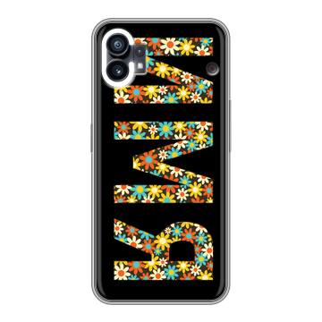 Силиконовый чехол на Nothing Phone (1) с принтом ИМЯ