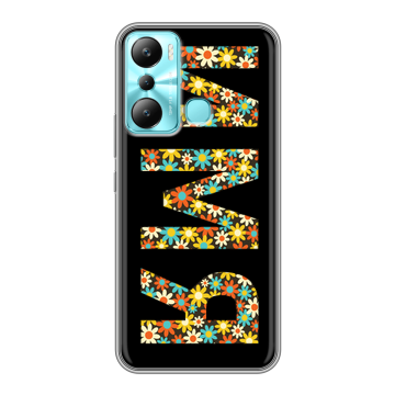 Силиконовый чехол на Infinix Hot 20i с принтом ИМЯ