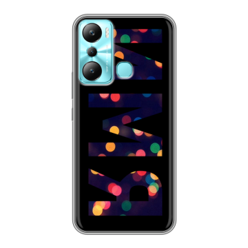 Силиконовый чехол на Infinix Hot 20i с принтом ИМЯ
