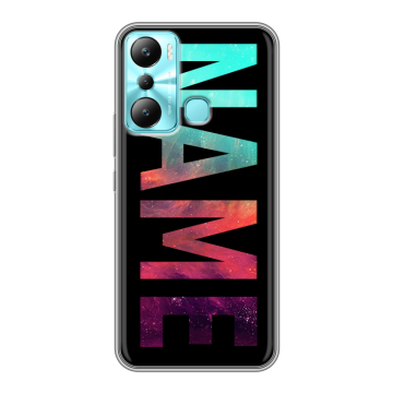 Силиконовый чехол на Infinix Hot 20i с принтом NAME