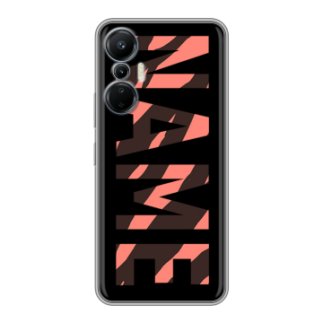 Силиконовый чехол на Infinix Hot 20S с принтом NAME