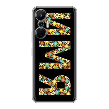 Силиконовый чехол на Infinix Hot 20S с принтом ИМЯ
