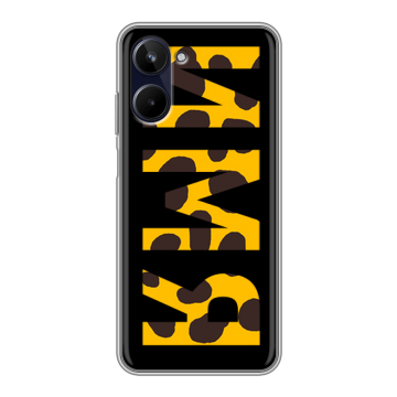 Силиконовый чехол на Realme 10 4G с принтом ИМЯ