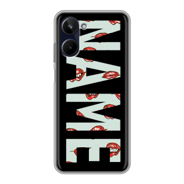Силиконовый чехол на Realme 10 4G с принтом NAME