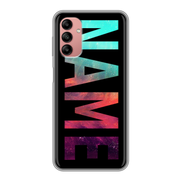 Силиконовый чехол на Samsung Galaxy A04s с принтом NAME