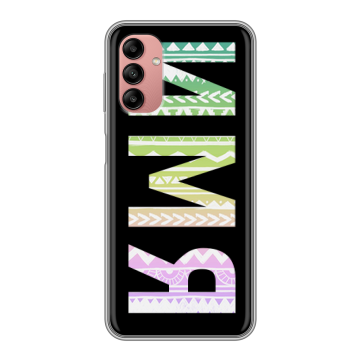 Силиконовый чехол на Samsung Galaxy A04s с принтом ИМЯ