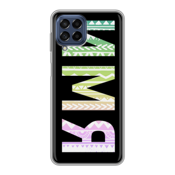 Силиконовый чехол на Samsung Galaxy M53 5G с принтом ИМЯ