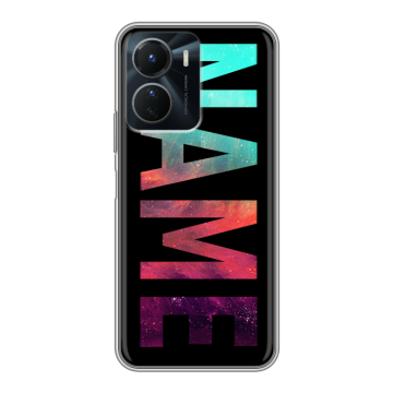 Силиконовый чехол на Vivo Y16 с принтом NAME