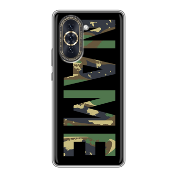 Силиконовый чехол на Huawei Nova 10 с принтом NAME