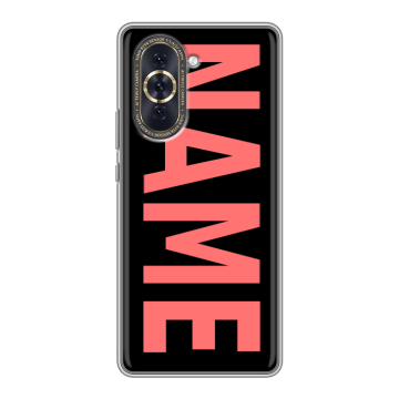 Силиконовый чехол на Huawei Nova 10 с принтом NAME