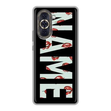 Силиконовый чехол на Huawei Nova 10 с принтом NAME