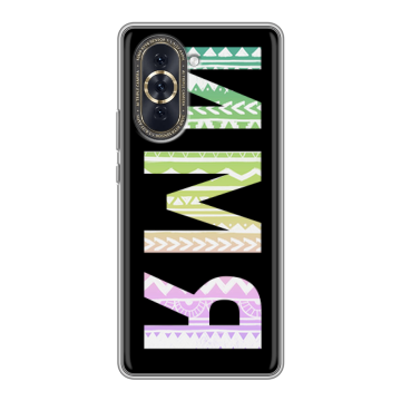 Силиконовый чехол на Huawei Nova 10 с принтом ИМЯ