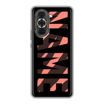 Силиконовый чехол на Huawei Nova 10 Pro с принтом NAME