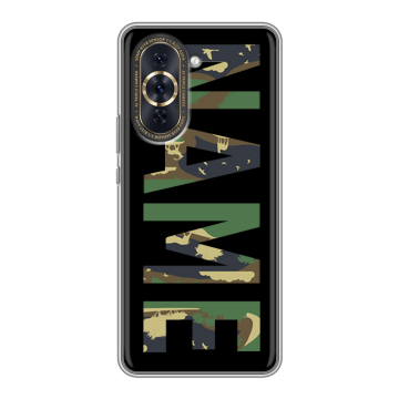 Силиконовый чехол на Huawei Nova 10 Pro с принтом NAME