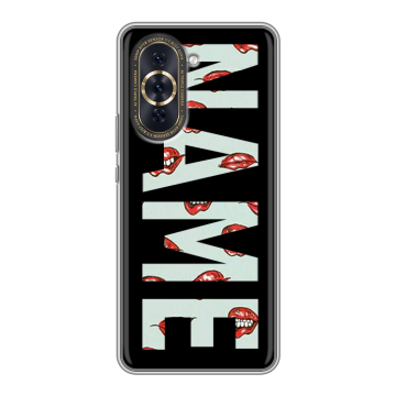 Силиконовый чехол на Huawei Nova 10 Pro с принтом NAME