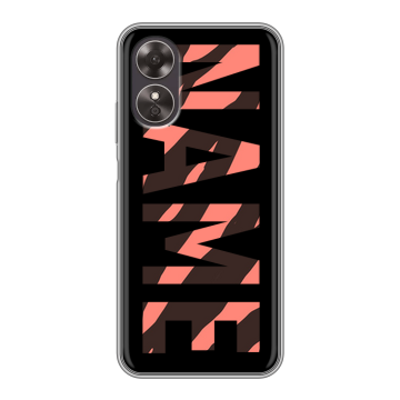 Силиконовый чехол на OPPO A17 с принтом NAME