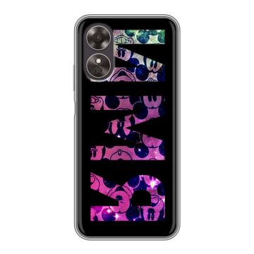 Силиконовый чехол на OPPO A17 с принтом ИМЯ