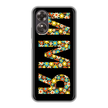 Силиконовый чехол на OPPO A17 с принтом ИМЯ