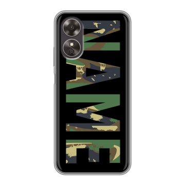 Силиконовый чехол на OPPO A17 с принтом NAME