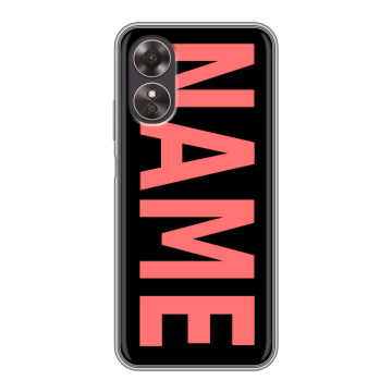 Силиконовый чехол на OPPO A17 с принтом NAME