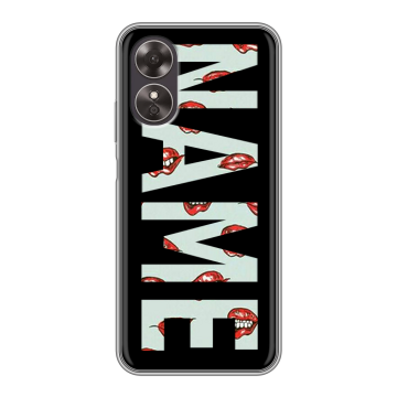 Силиконовый чехол на OPPO A17 с принтом NAME