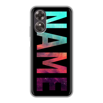 Силиконовый чехол на OPPO A17 с принтом NAME