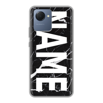 Силиконовый чехол на Realme Narzo 50i Prime с принтом NAME