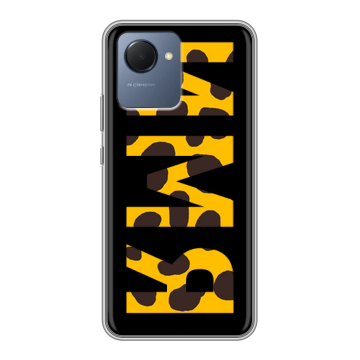 Силиконовый чехол на Realme Narzo 50i Prime с принтом ИМЯ