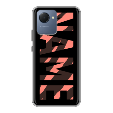 Силиконовый чехол на Realme Narzo 50i Prime с принтом NAME