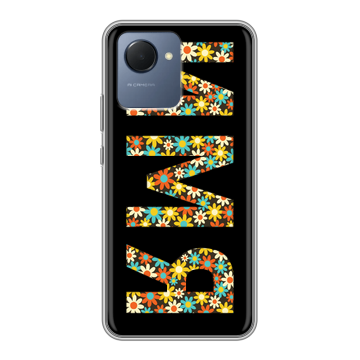 Силиконовый чехол на Realme Narzo 50i Prime с принтом ИМЯ