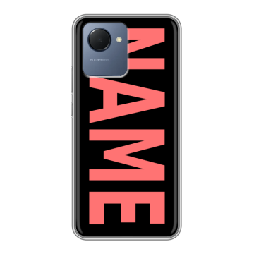 Силиконовый чехол на Realme Narzo 50i Prime с принтом NAME