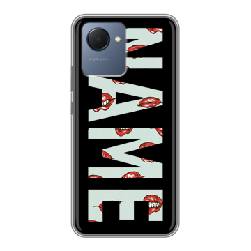 Силиконовый чехол на Realme Narzo 50i Prime с принтом NAME