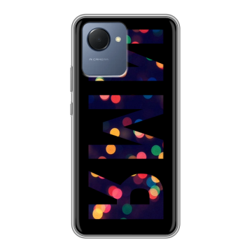 Силиконовый чехол на Realme Narzo 50i Prime с принтом ИМЯ